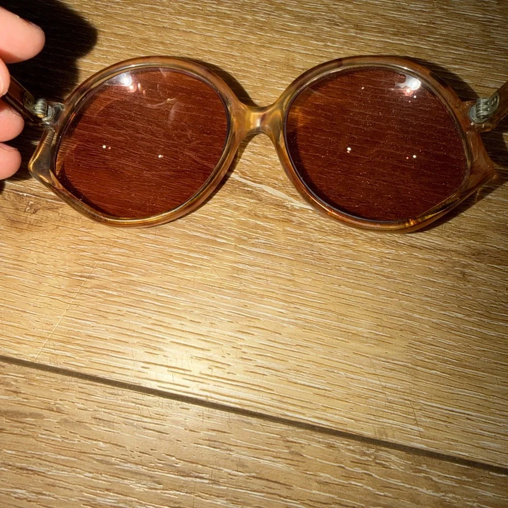 Vintage Sunglasses Frame France Greenelle Pierre Cardin Amber Frames ONLY‎